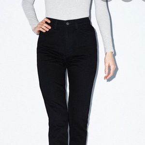 AMERICAN APPAREL high-waisted bull denim jeans